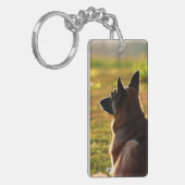 German Shepherd Foto Sleutelhanger (Voorkant Links)