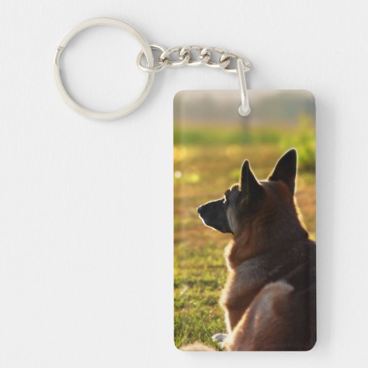 German Shepherd Foto Sleutelhanger (Voorkant)