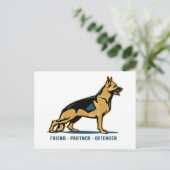 German Shepherd Friend Briefkaart (Staand voorkant)