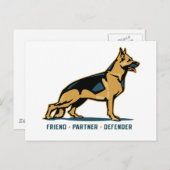 German Shepherd Friend Briefkaart (Voorkant / Achterkant)