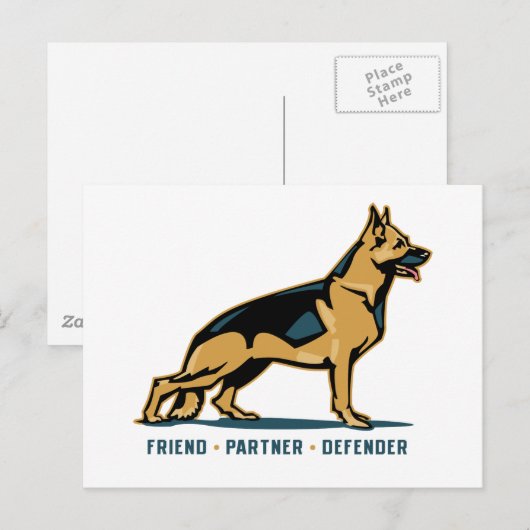 German Shepherd Friend Briefkaart (Voorkant / Achterkant)