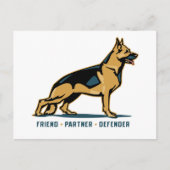 German Shepherd Friend Briefkaart (Voorkant)
