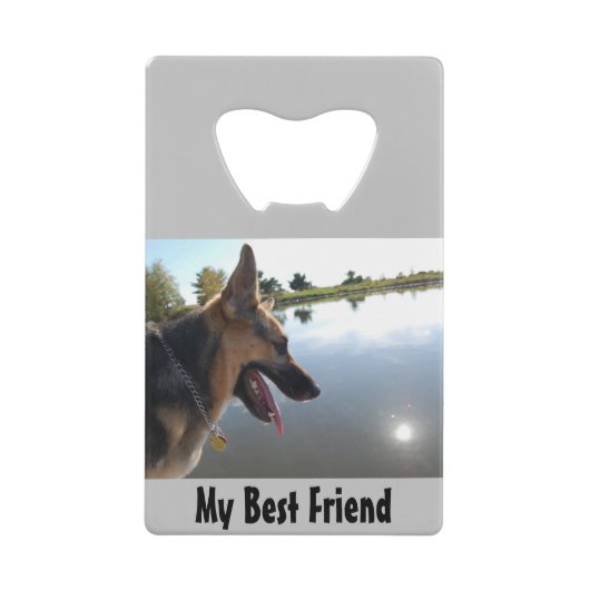 German Shepherd Friend Creditkaart Flessenopener (Voorkant)