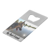 German Shepherd Friend Creditkaart Flessenopener (Voorkant Gekanteld)