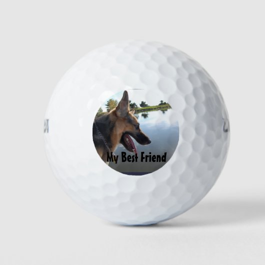 German Shepherd Friend Golfballen (Voorkant)