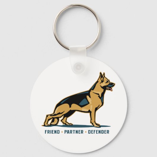 German Shepherd Friend Sleutelhanger (Voorkant)