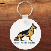 German Shepherd Friend Sleutelhanger (Voorkant)
