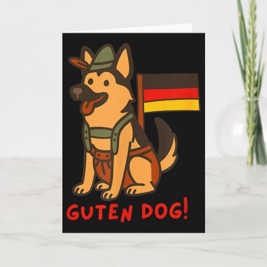 German Shepherd Funny Beer Festival Guten Dog  Kaart (Voorkant)