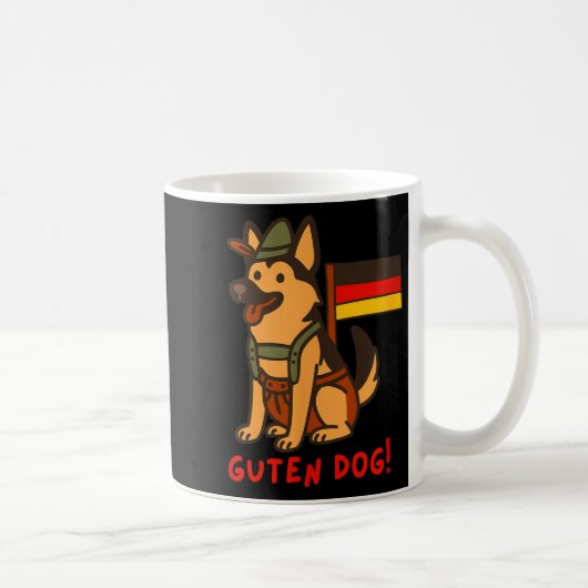 German Shepherd Funny Beer Festival Guten Dog  Koffiemok (Rechts)
