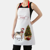 German Shepherd Funny kersthond met boom Schort (Insitu)