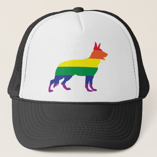 German Shepherd Gay Pride Trucker Pet (Voorkant)
