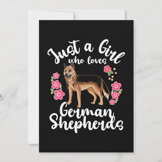 German Shepherd, gewoon een meisje dat er van houd Bedankkaart (Voorkant)