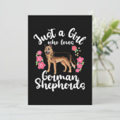 German Shepherd, gewoon een meisje dat er van houd Bedankkaart (Staand voorkant)
