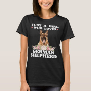 German Shepherd Gewoon een meisje dat van Yorkie h T-shirt