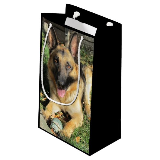 German Shepherd Gift Bag Klein Cadeauzakje (Achterkant Gekanteld)