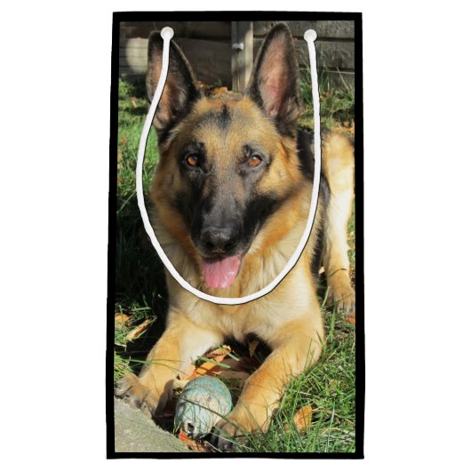 German Shepherd Gift Bag Klein Cadeauzakje (Voorkant)