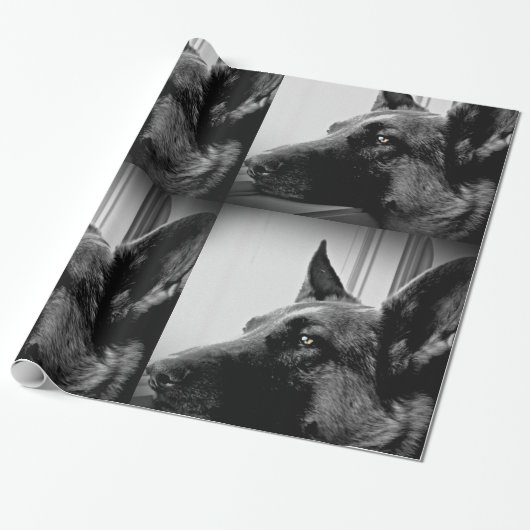 German Shepherd Gift Wrapping Paper Cadeaupapier (Uitgerold)