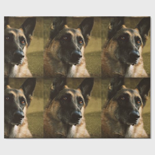 German Shepherd Gift Wrapping Paper Cadeaupapier (Vlak)