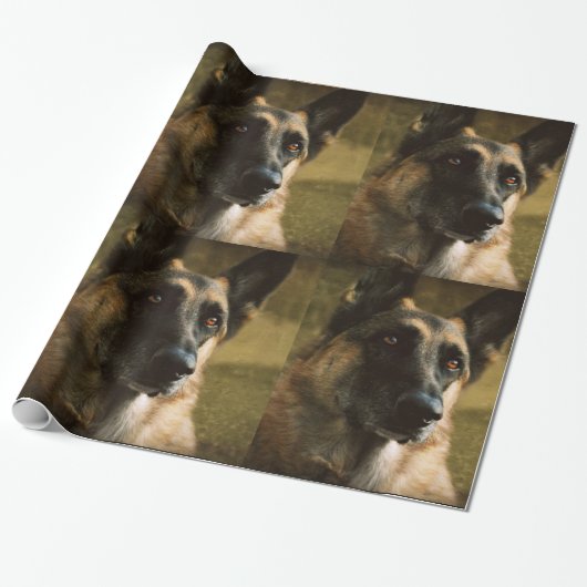 German Shepherd Gift Wrapping Paper Cadeaupapier (Uitgerold)