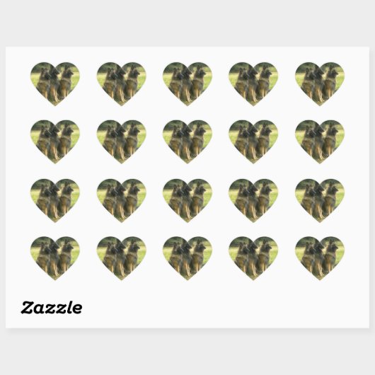 German Shepherd Gifts Hart Sticker (Vel)