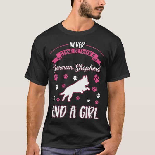 German Shepherd Girl T-shirt (Voorkant)