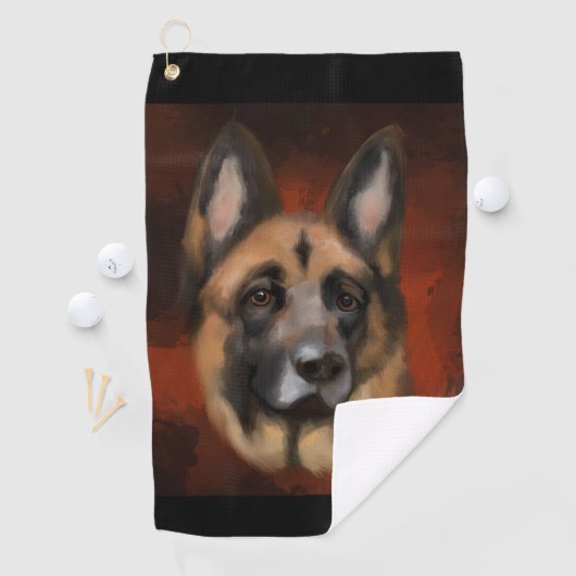 GERMAN SHEPHERD GOLFHANDDOEK (Insitu)