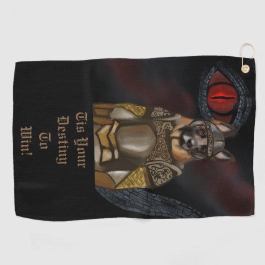 German Shepherd Golfhanddoek (Horizontaal)