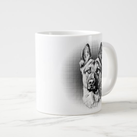 German Shepherd Grote Koffiekop (Voorkant rechts)