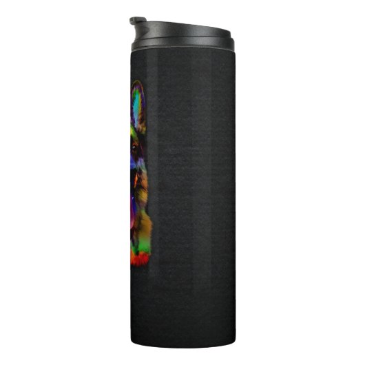 German Shepherd - GSD Portret Thermosbeker (Geroteerd rechts)