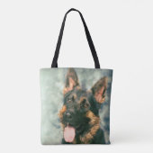 German Shepherd - GSD Portret Tote Bag (Achterkant)