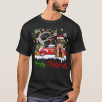 German Shepherd GSD Red Truck Merry kerstboom