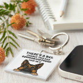 German Shepherd Hair In Everything Dog Owner Humor Sleutelhanger (Voorkant Rechts)