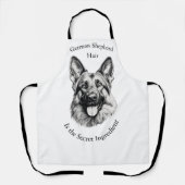 German Shepherd Hair the Secret Ingredient Apron Schort (Voorkant)