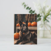 German Shepherd Halloween Briefkaart (Staand voorkant)