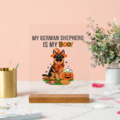 German Shepherd Halloween Costume My German Sheph Acryl Bord (Huwelijk)