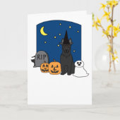 German Shepherd Halloween Kaart (Gele Bloem)
