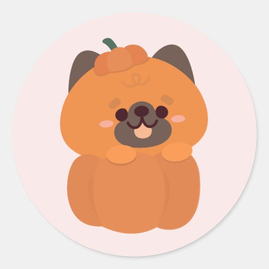 German Shepherd Halloween Ronde Sticker (Voorkant)