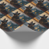 German Shepherd Halloween Scary Cadeaupapier (Hoek)