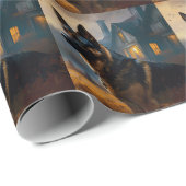 German Shepherd Halloween Scary Cadeaupapier (Rol Hoek)