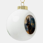 German Shepherd Halloween Scary Keramische Bal Ornament (Links)