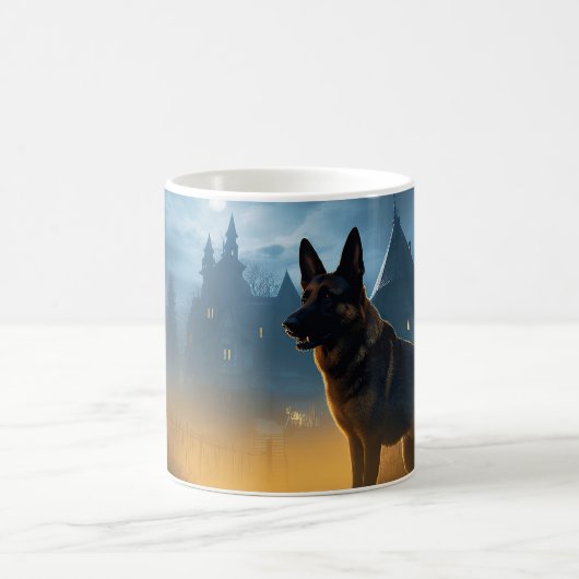 German Shepherd Halloween Scary Koffiemok (Center)