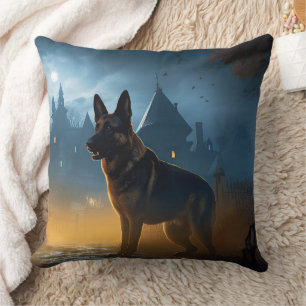 German Shepherd Halloween Scary Kussen
