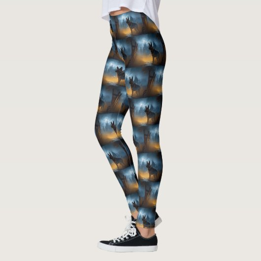 German Shepherd Halloween Scary Leggings (Links)