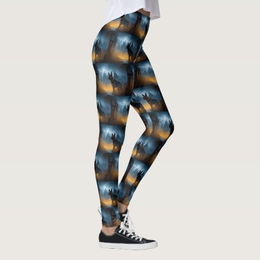 German Shepherd Halloween Scary Leggings (Rechts)