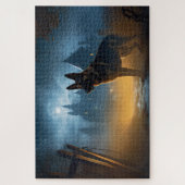 German Shepherd Halloween Scary Legpuzzel (Verticaal)
