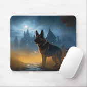 German Shepherd Halloween Scary Muismat (Met muis)