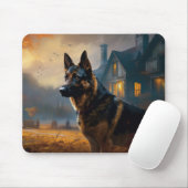 German Shepherd Halloween Scary Muismat (Met muis)