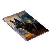 German Shepherd Halloween Scary Notitieboek (Rechterzijde)