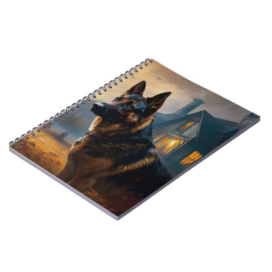 German Shepherd Halloween Scary Notitieboek (Linkerzijde)