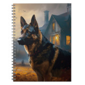 German Shepherd Halloween Scary Notitieboek (Voorkant)